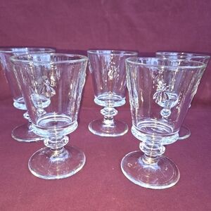 La Rochere France Bee Glass Goblets Set Of 5 Pre-owned